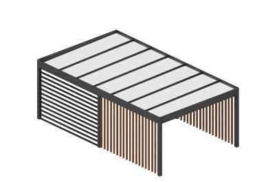 CARPORT ECO + странична стена